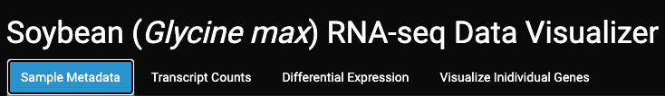 Screenshot of the Shiny RNA-seq App interface